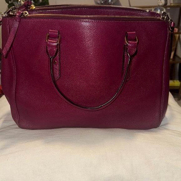 Kate Spade Raspberry Satchel Bag with Structured Design - Picture 2 of 8